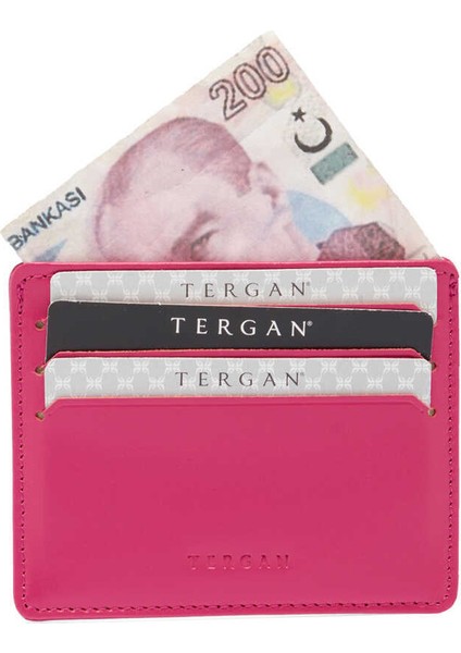 Fuşya Hakiki Deri Unisex Kredi Kartlık - S1KK00001050-J7E