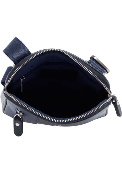 Lacivert Hakiki Deri Erkek Çapraz Askılı Çanta - S1AC00021472-I91