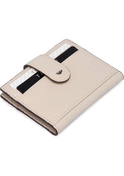 Bej Hakiki Deri Erkek Kredi Kartlık - S1KK00001617-B19