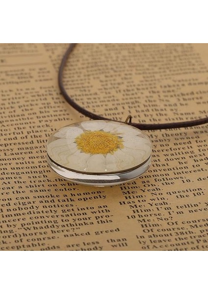 El Yapımı, Gerçek Kurutulmuş Papatyalı Epoksi Kolye modelleri