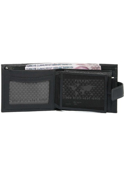 Siyah Hakiki Deri Erkek Cüzdan - S1CE00001559-A6F