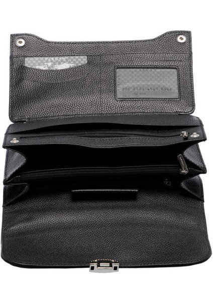 Siyah Hakiki Deri Erkek Portföy Çantası - S1PC00022154-A41