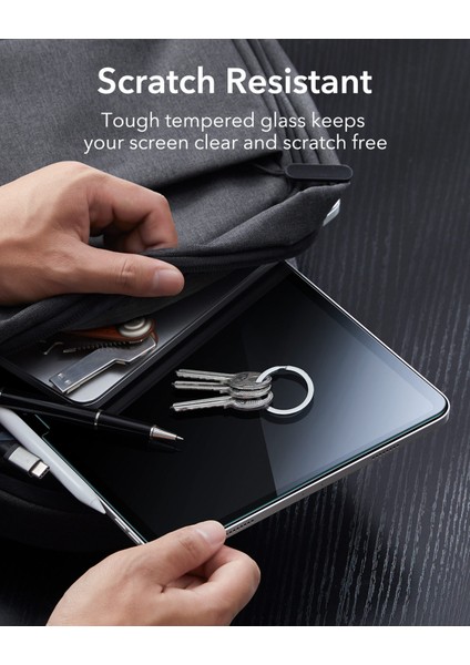 Apple iPad Pro 12.9 Ekran Koruyucu ( 3,4,5,6. Nesil ) Anti-Static Temperli Full Cam