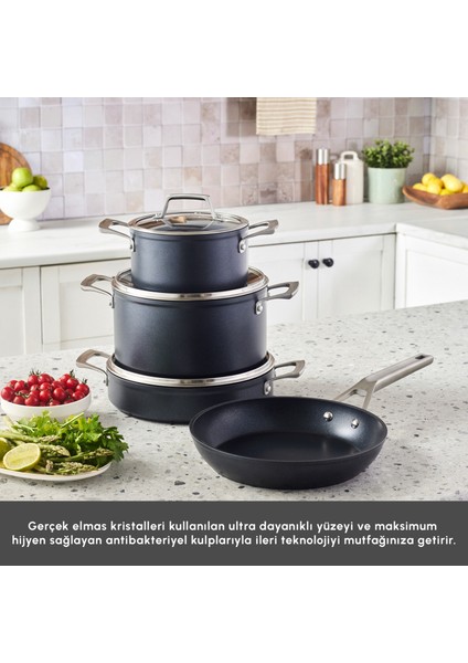 Biodiamond Supreme Indüksiyon Tabanlı 7 Parça Tencere Seti indirimleri