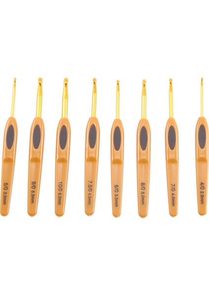 8pcs El yapımı tığ işi kanca seti dikişler dikiş aracı ev örgü iğneleri alüminyum alaşım DIY taşınabilir (Yurt Dışından)