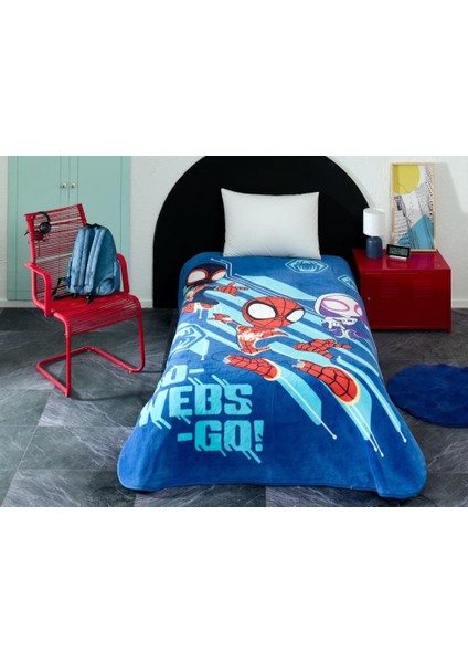 Spiderman Lisanslı Tek Kişilik Battaniye