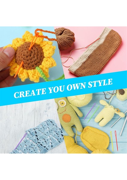 100pcs plastik iğne ipliği büyük göz 2 farklı boyutta iplik dikiş iğneleri 2.76 ve 3,54 inç renkli güvenlik bağsı iğnesi (Yurt Dışından) fırsatları