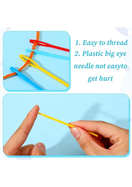 100pcs plastik iğne ipliği büyük göz 2 farklı boyutta iplik dikiş iğneleri 2.76 ve 3,54 inç renkli güvenlik bağsı iğnesi (Yurt Dışından) indirimleri