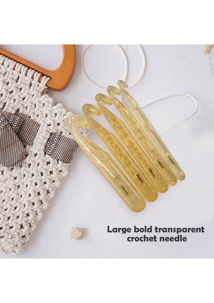 5pcs 12mm/15mm/18mm/20mm/25mm büyük tığ işi kancalar set plastik örgü iğneler kiti diy iplik dikiş zanaat örgü aleti (Yurt Dışından) fiyatları