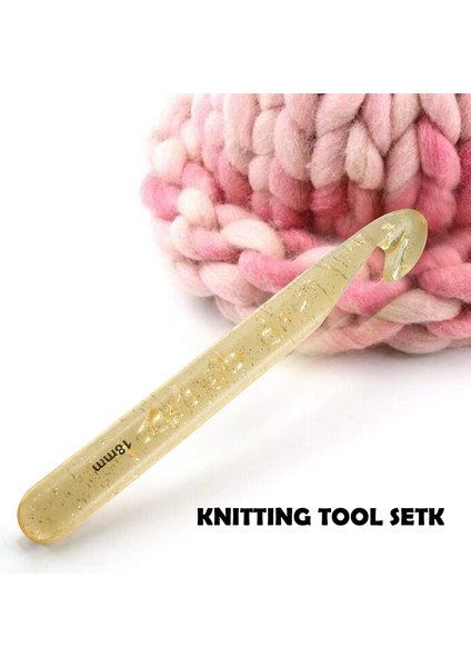 5pcs 12mm/15mm/18mm/20mm/25mm büyük tığ işi kancalar set plastik örgü iğneler kiti diy iplik dikiş zanaat örgü aleti (Yurt Dışından) fırsatları