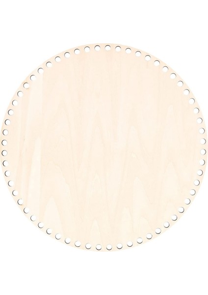 30cm doğal ahşap sepet alt delikli, DIY örgü tığ işi torbası için daire boş ahşap taban alt şekillendirici zanaat (Yurt Dışından)