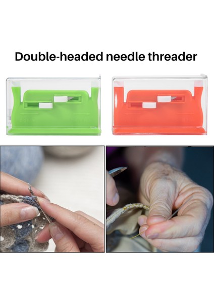 2pcs Otomatik iğne iplik, dikiş aracı iğne iplik, el dikiş için otomatik iğne iplikleri (yeşil+turuncu) (Yurt Dışından) fırsatları