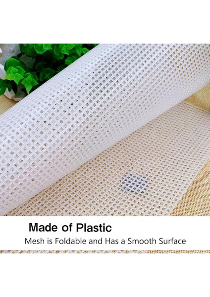 Tuval pedleri 8 adet beyaz dikdörtgen plastik örgü tabakası DIY el sanatları için esnek plastik tuval (Yurt Dışından) indirimleri