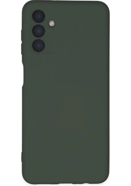 Samsung Galaxy A04S Kılıf Nano Içi Kadife Silikon - Koyu Yeşil