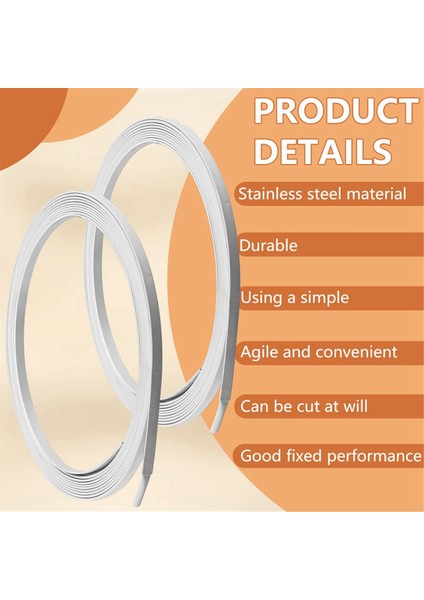 Beyaz Bahar Çelik Boning Korse Boncing Dikiş Korse El Sanatları Yapımı, 1/4 inç genişlik (22 yarda) (Yurt Dışından) modelleri