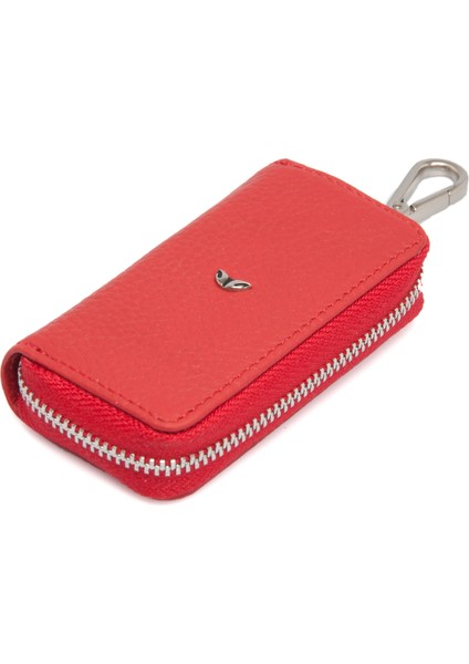 Kırmızı Hakiki Deri Unisex Anahtarlık - S1AN00000257-B68