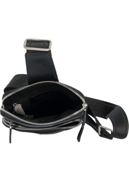 Siyah Hakiki Deri Erkek Çapraz Askılı Çanta - S1AC00021402-A6F fırsatları