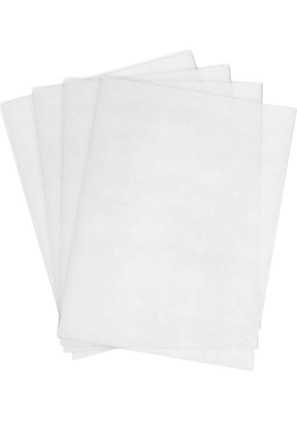 4 PCS 14 Plastik Örgü Tuval Sayfası 14 CT Plastik Aida Çapraz dikiş için, Takı Organizatörü (11x8inch) Beyaz Yapma (Yurt Dışından)