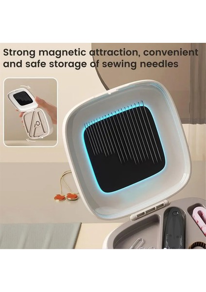İplik ve iğne kiti manyetik iğne iplik kutusu 16 renk dikiş iplik 20 iğneler taşınabilir çift katman c c (Yurt Dışından)
