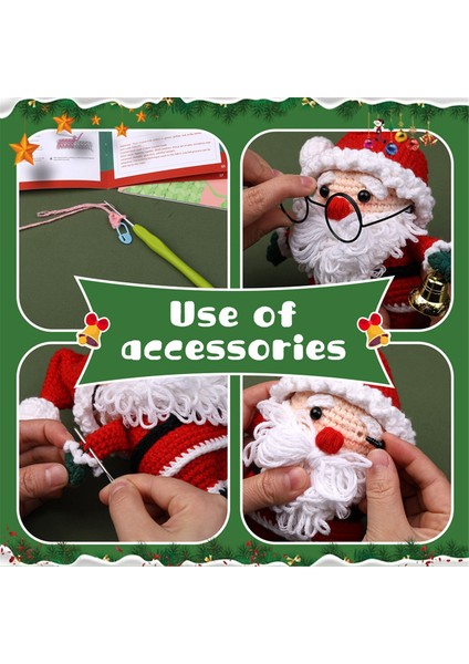 Noel Süslemeleri Örgü Iplik Iğneleri ile Noel Diy Tığ Işi Kiti Peluş Bebek Kolay (Yurt Dışından) indirimleri