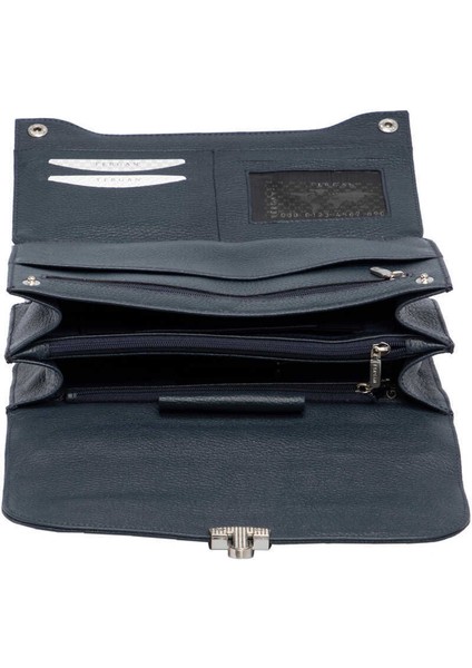 Lacivert Hakiki Deri Erkek Portföy Çantası - S1PC00022154-A38