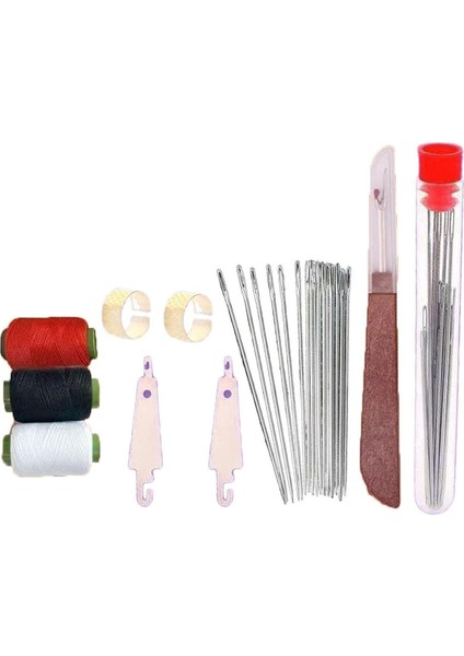 37pcs dikiş alet seti, iğne iplik el onarım araçları, çok amaçlı iğne ve iplik kiti, taşınabilir dikiş çalışma kiti (Yurt Dışından)
