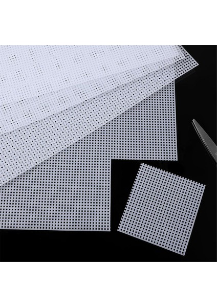 Nakış için plastik örgü plastik tuval akrilik iplik için beyaz örgü el yapımı örgü tığ işi proje yapımı (Yurt Dışından) modelleri