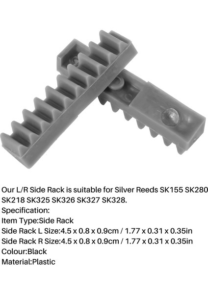 Örgü Makinesi Yan Raf, Gümüş sazlık için bir çift plastik l/r yan raf aksesuarı Örgü Makinesi SK155 SK280 SK218 (Yurt Dışından) modelleri