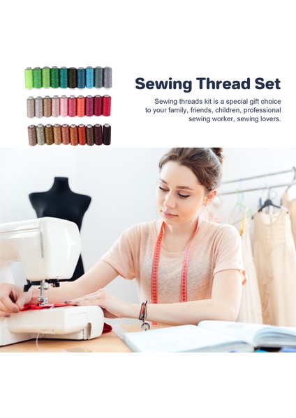 Dikiş İplik Seti 100 Renk 250yd Her Makara Polyester İplik Kiti El veya Makine Dikiş (Yurt Dışından) indirimleri