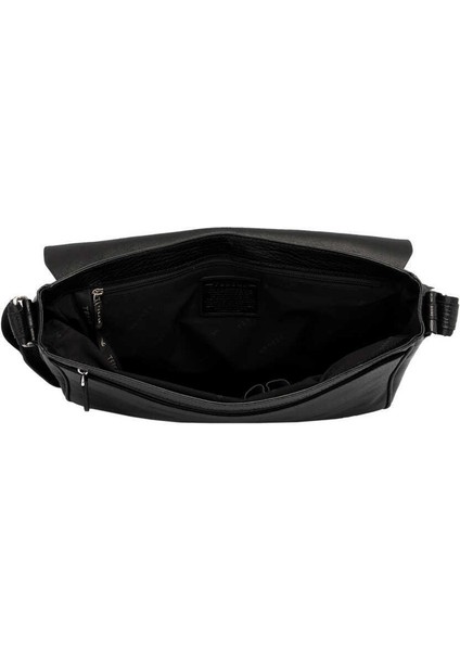 Siyah Hakiki Deri Erkek Çapraz Askılı Çanta - S1AC00021434-P2Y