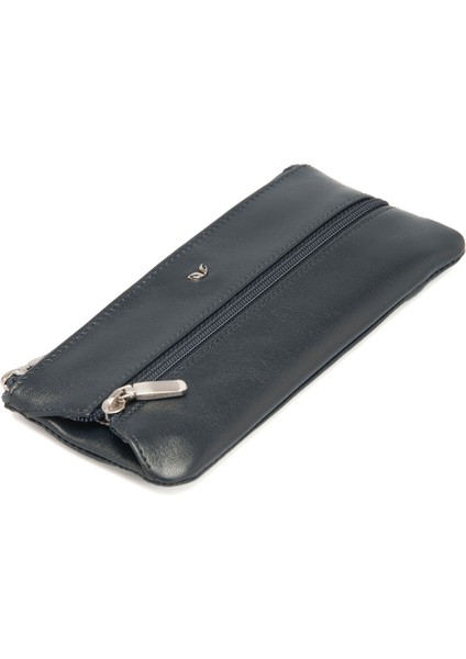 Lacivert Hakiki Deri Unisex Anahtarlık - S1AN00000157-H86