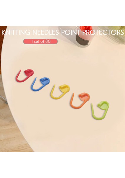60 adet Örgü Tığ kilitleme dikiş işaretleri Renk ve 20 adet 2 Boyut Örgü İğneleri Nokta Koruyucuları/ Durdurucular (Yurt Dışından) fırsatları