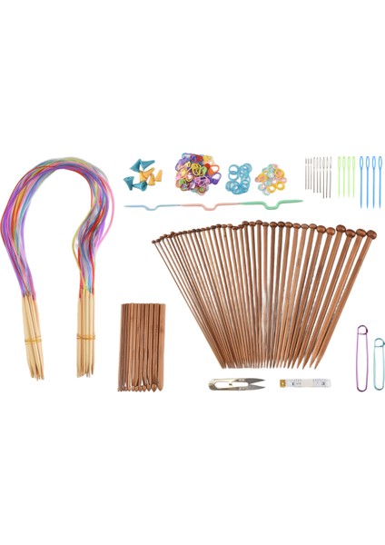 Örgü İğneleri Set-18 Çiftler 18 Boyutlar Bambu Dairesel Örgü İğneleri + 36 Tek Noktalı Bambu Örgü İğneleri + Dokuma Aletleri Örgü Kitleri (Yurt Dışından) modelleri