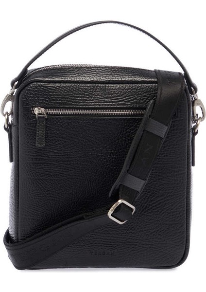 Siyah Hakiki Deri Erkek Çapraz Askılı Çanta - S1AC00021431-P6Y