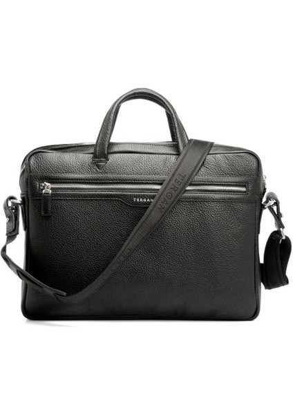 Siyah Hakiki Deri Erkek Evrak Çantası - S1EV00021140-A41