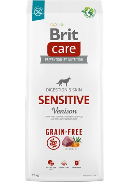 Msa-Shop Brit Care 12 kg Sistemi, Gıda Intoleransı ve Deri Hassasiyetine Sahip Köpekler Için, Tahılsız, Geyik Etli Kuru Mama