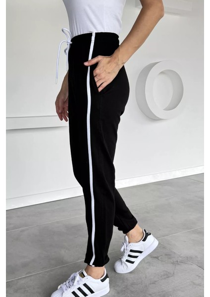 Kadın Bel ve Paça Lastikli Çimalı Şeritli Eşofman Altı P-00018642 fiyatları