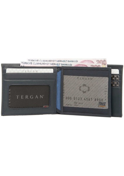 Lacivert Hakiki Deri Erkek Cüzdan - S1CE00001588-M80