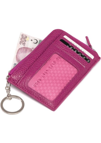 Fuşya Hakiki Deri Unisex Kredi Kartlık - S1KK00000265-C42 fırsatları