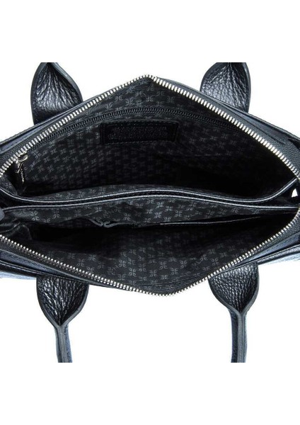 Siyah Hakiki Deri Unisex Çapraz Askılı Çanta - S1AC00021184-A6F