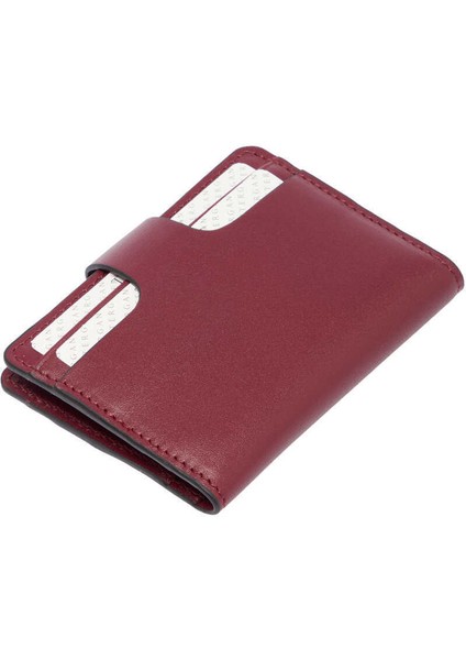Bordo Hakiki Deri Unisex Kredi Kartlık - S1KK00001653-X31