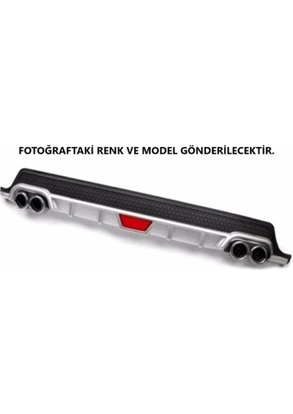 Opel Vectra C Uyumlu Body Kit Difüzör 4 Çıkış Yuvarlak Gri Model 1 modelleri