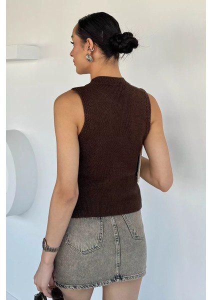 Kadın Gold Düğme Detaylı Triko Bluz P-00018640 fırsatları