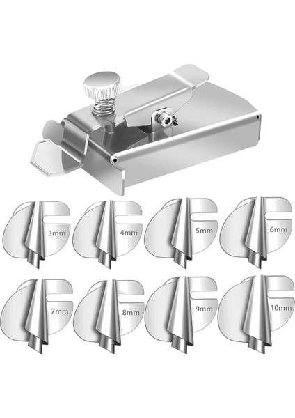 9 Adet Dikişli Haddelenmiş Hemmer Ayak Şarkıcı Manyetik Dikiş Kılavuzu 3-10 mm Genişliğinde Haddelenmiş Etek Basıncı (Yurt Dışından)