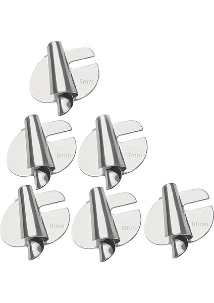 6pcs Dikiş Haddelenmiş Hemmer Ayağı, 5MM-10MM 6 Boyutlar Geniş Haddelenmiş Basınç Ayak Dikiş Makinesi Basınç Ayak Hemmer Ayağı (Yurt Dışından)