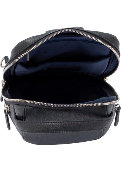 Lacivert Hakiki Deri Erkek Çapraz Askılı Çanta - S1AC00021455-A38 fırsatları