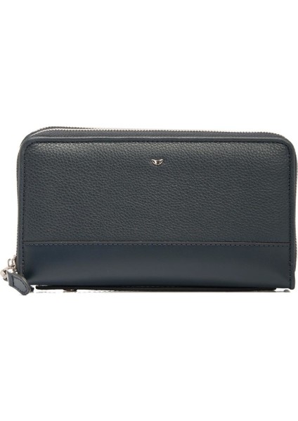 Lacivert Hakiki Deri Unisex Portföy Çantası - S1PC00021396-C5D