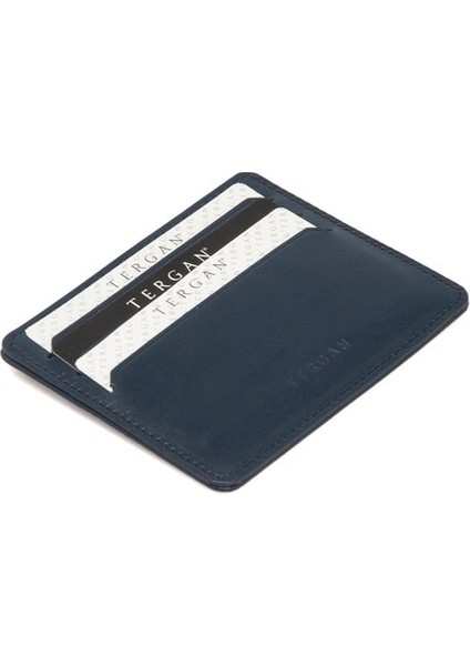 Lacivert Hakiki Deri Unisex Kredi Kartlık - S1KK00001050-H86