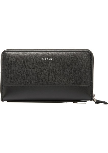 Siyah Hakiki Deri Unisex Portföy Çantası - S1PC00021396-S3J