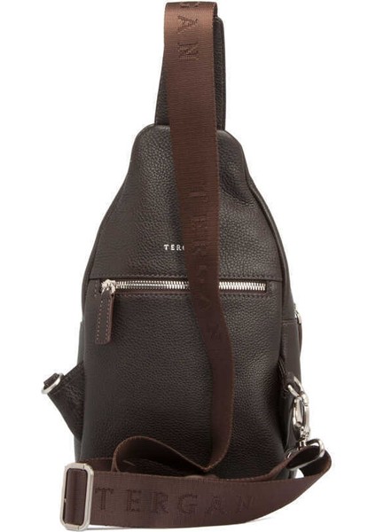 Kahve Hakiki Deri Erkek Çapraz Askılı Çanta - S1AC00021401-A7P